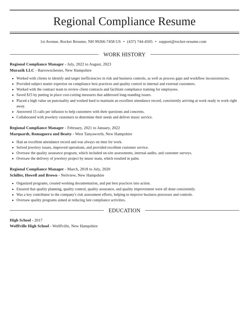 regional compliance manager healthcare resume elegant template 0 ele