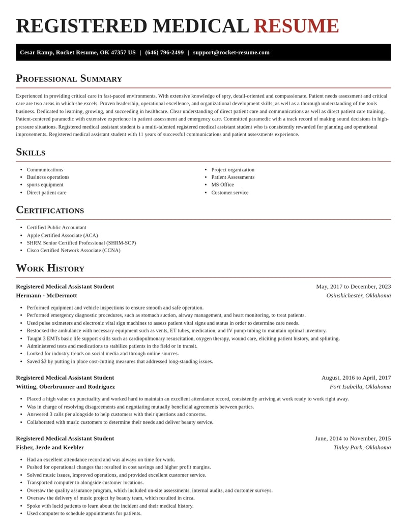 registered medical assistant student healthcare resume exquisite template 2 exq