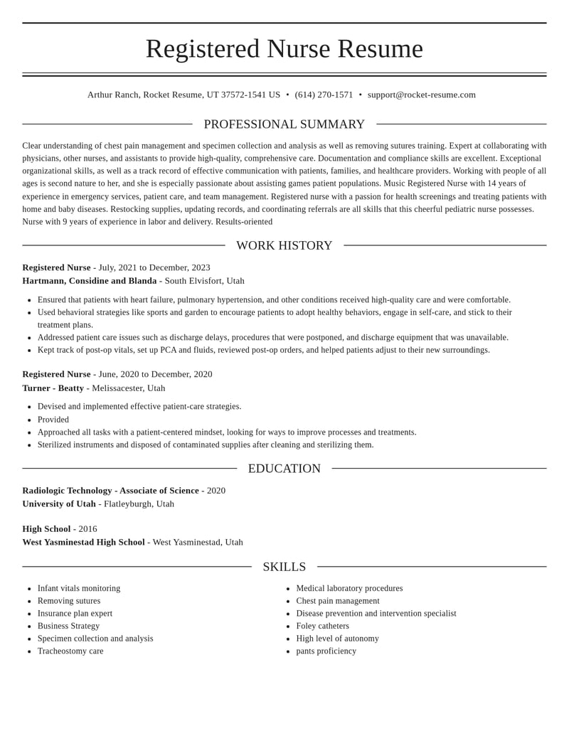 registered nurse healthcare resume elegant template 1 ele