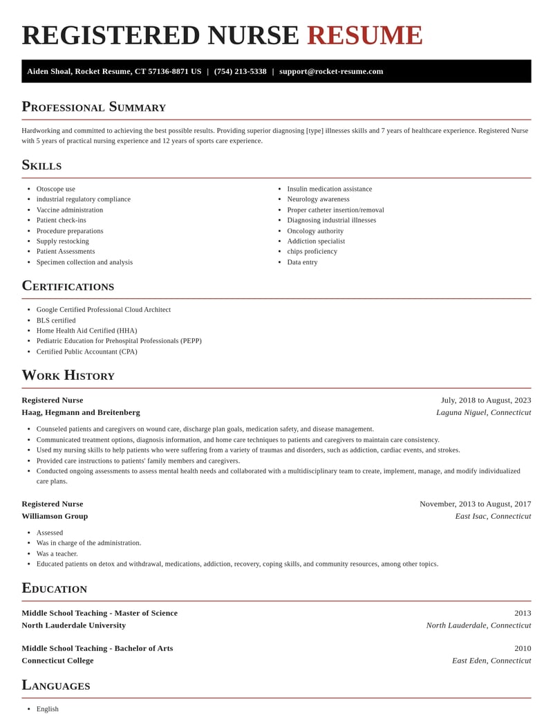 registered nurse healthcare resume exquisite template 2 exq