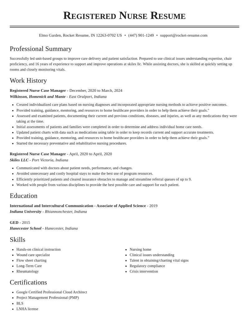 registered nurse case manager healthcare resume classic template 2 cla