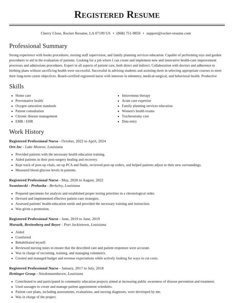 registered professional nurse healthcare resume classic template 2 cla