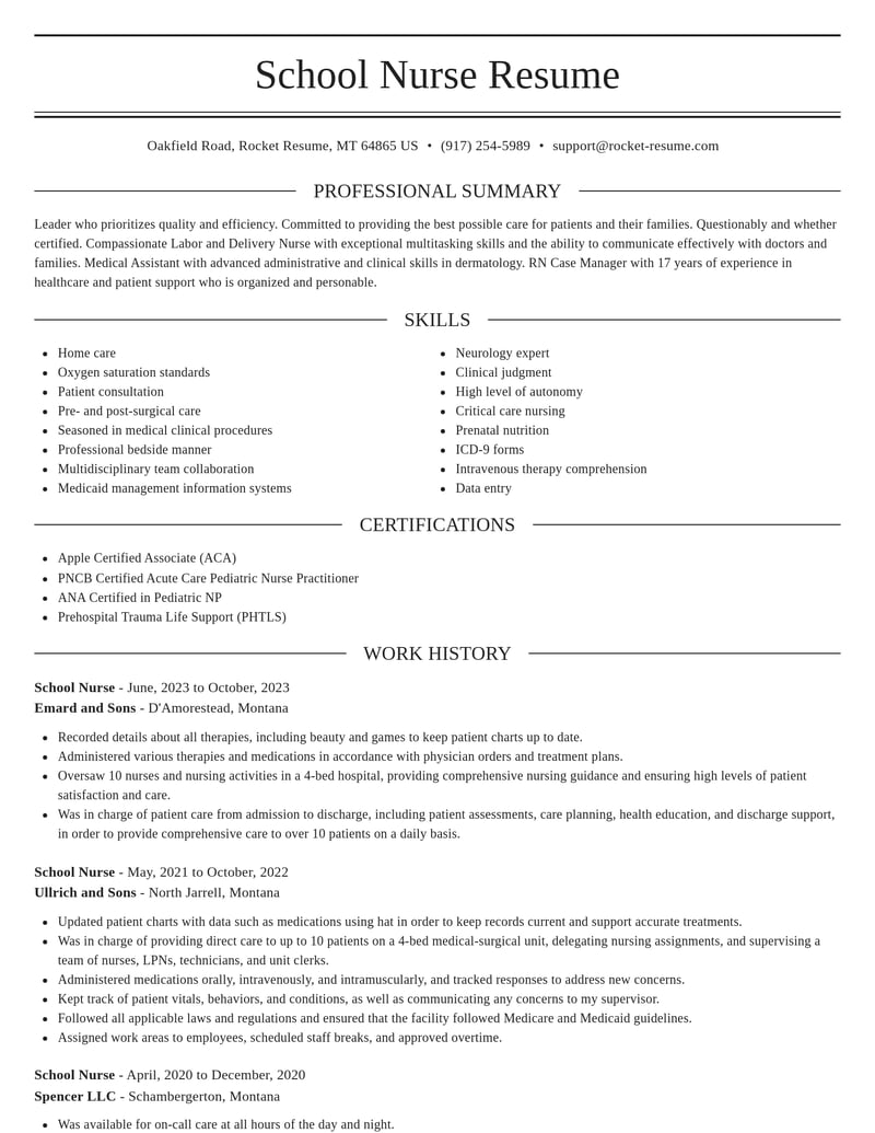 school nurse healthcare resume elegant template 0 ele