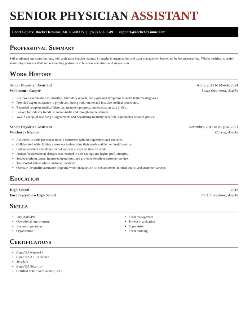 senior physician assistant healthcare resume exquisite template 0 exq