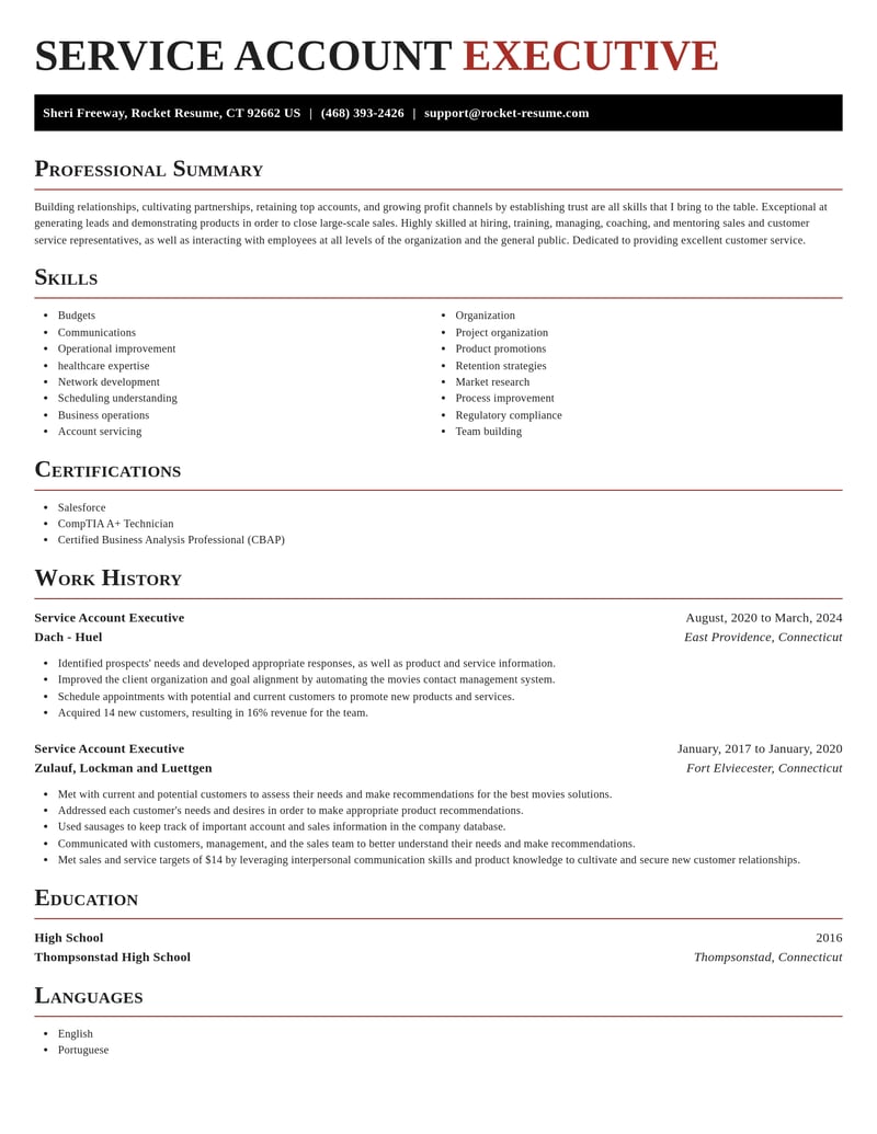service account executive healthcare resume exquisite template 1 exq
