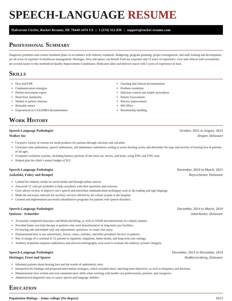 speech language pathologist healthcare resume exquisite template 1 exq