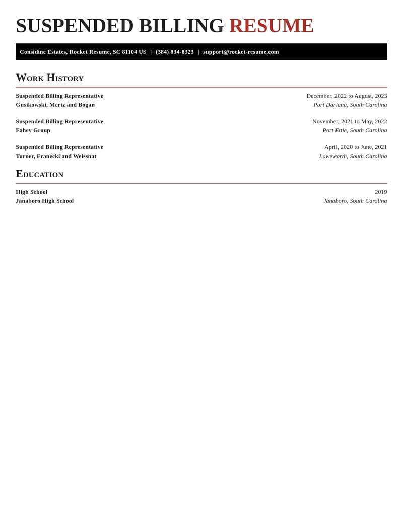 suspended billing representative healthcare resume exquisite template 2 exq