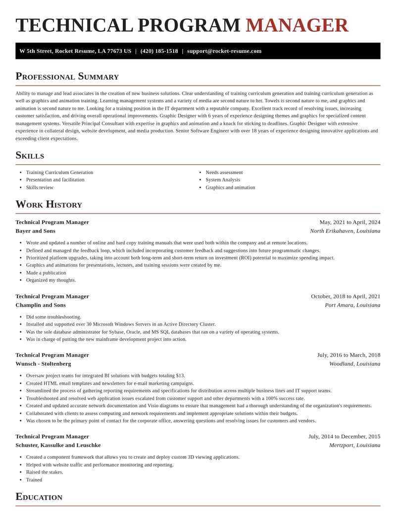 technical program manager healthcare resume exquisite template 1 exq