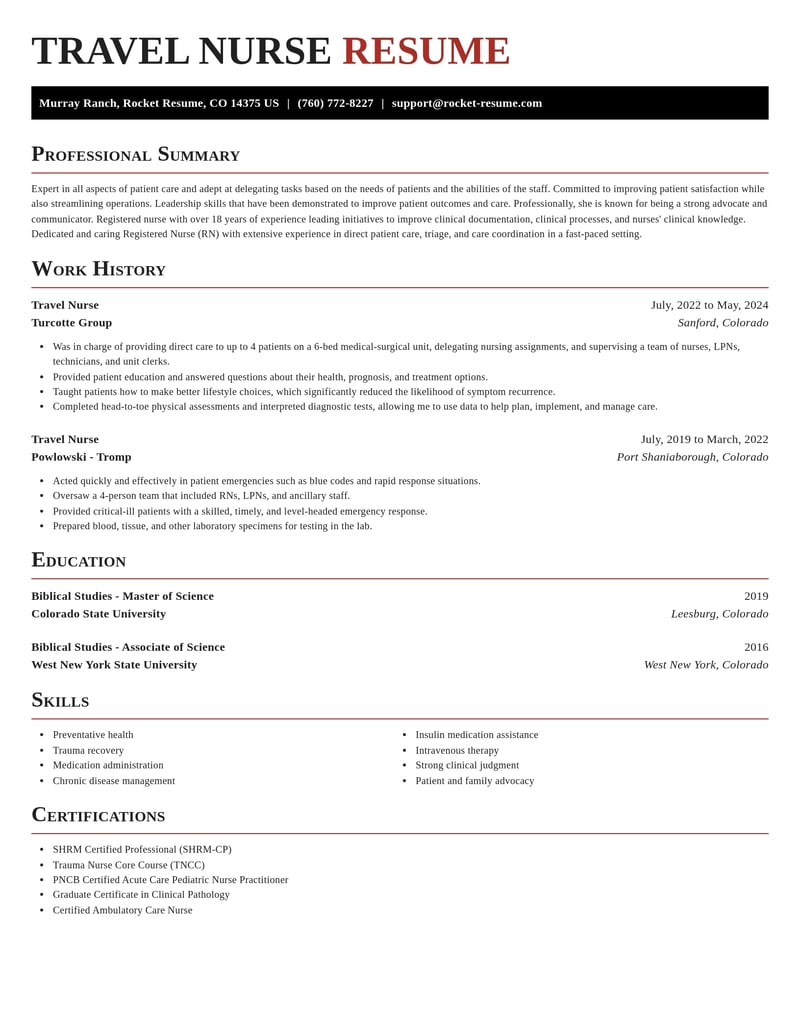 travel nurse healthcare resume exquisite template 0 exq