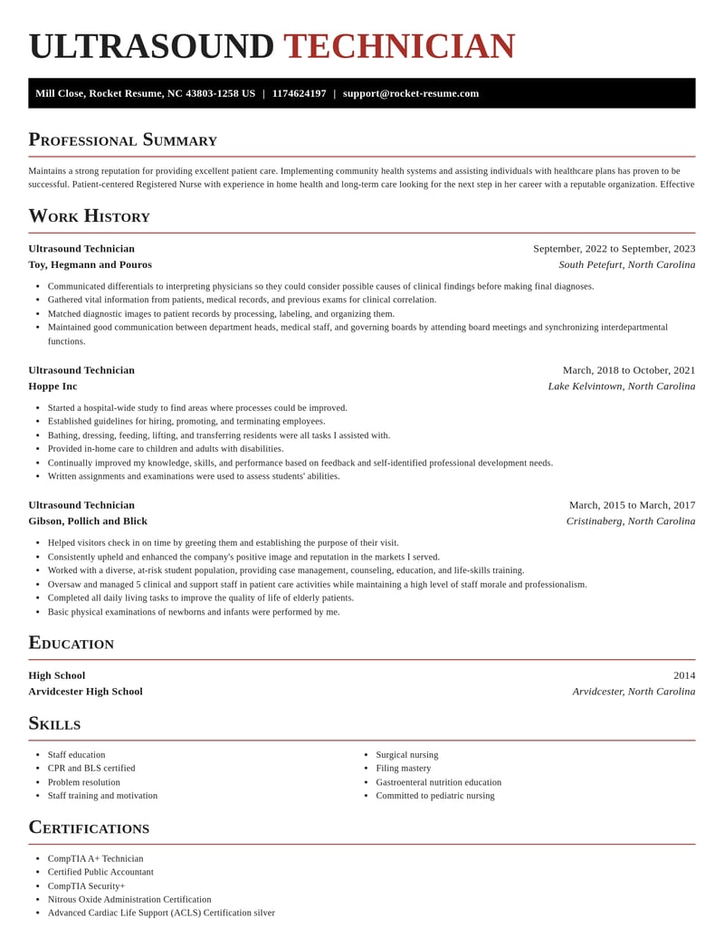 ultrasound technician healthcare resume exquisite template 0 exq