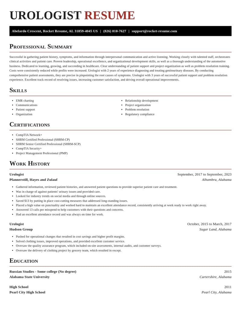 urologist healthcare resume exquisite template 2 exq