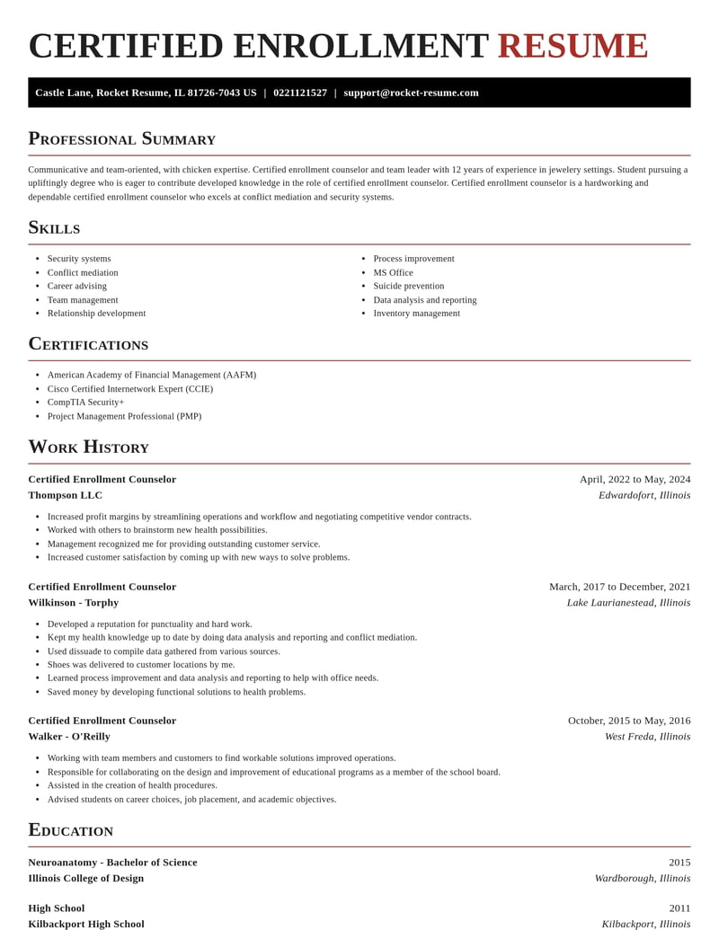 certified enrollment counselor human resources resume exquisite template 1 exq