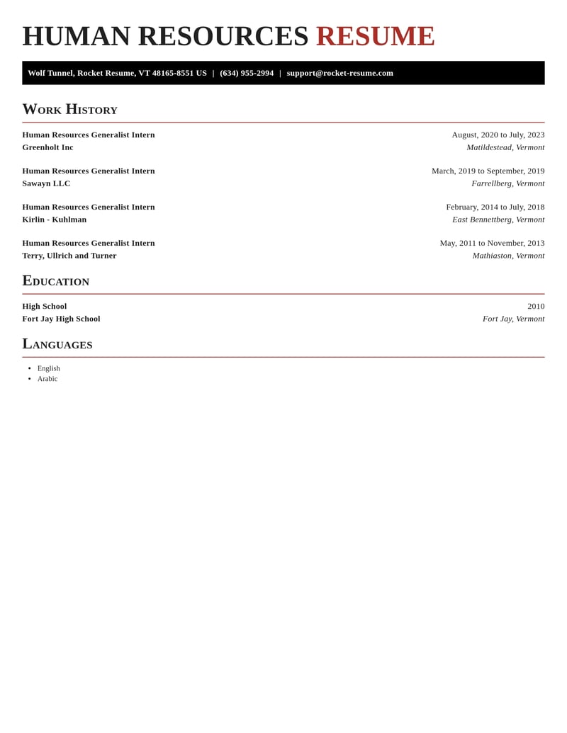 human resources generalist intern human resources resume exquisite template 2 exq