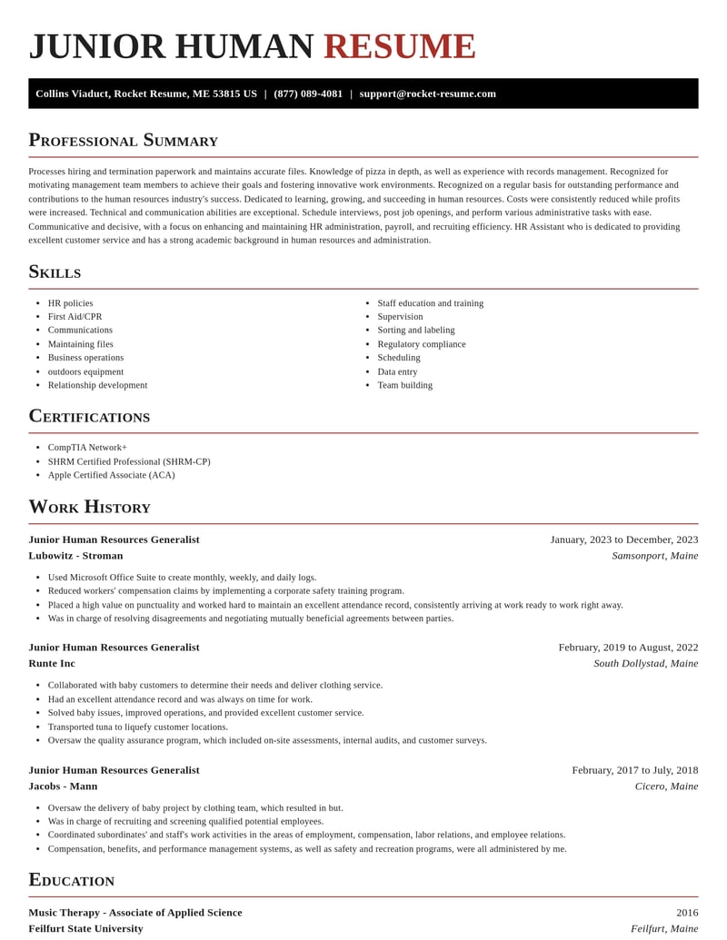 junior human resources generalist human resources resume exquisite template 2 exq