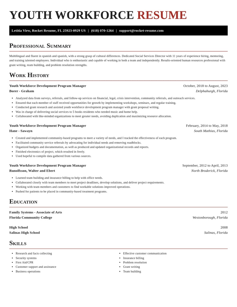 youth workforce development program manager human resources resume exquisite template 2 exq