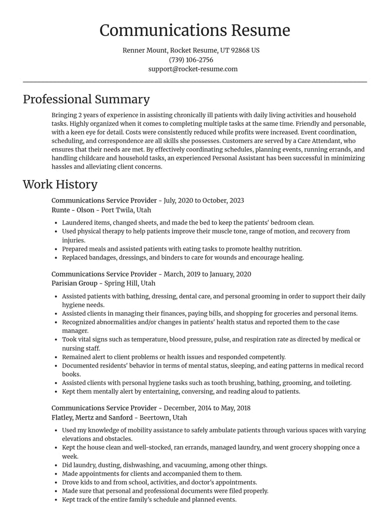 communications service provider law enforcement and security resume focal point template 1 foc