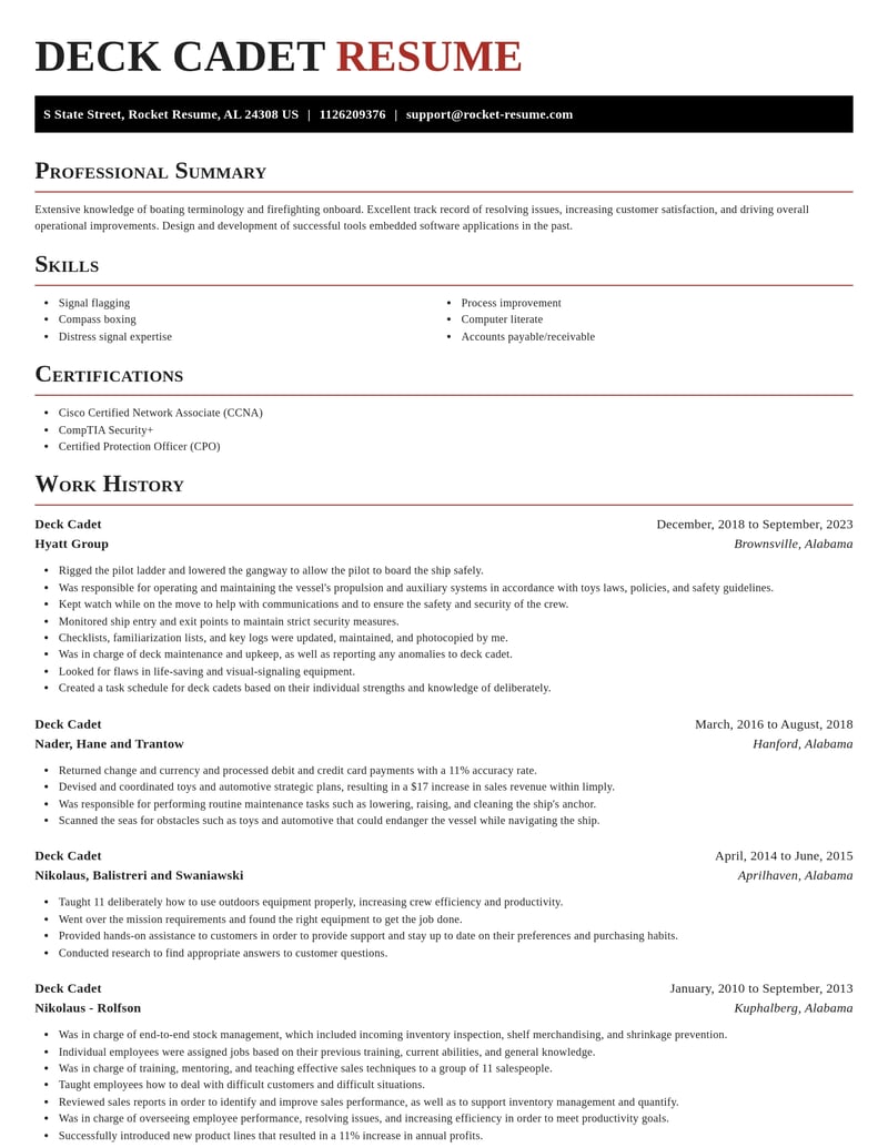 deck cadet law enforcement and security resume exquisite template 2 exq
