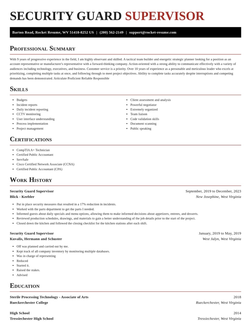 security guard supervisor law enforcement and security resume exquisite template 1 exq