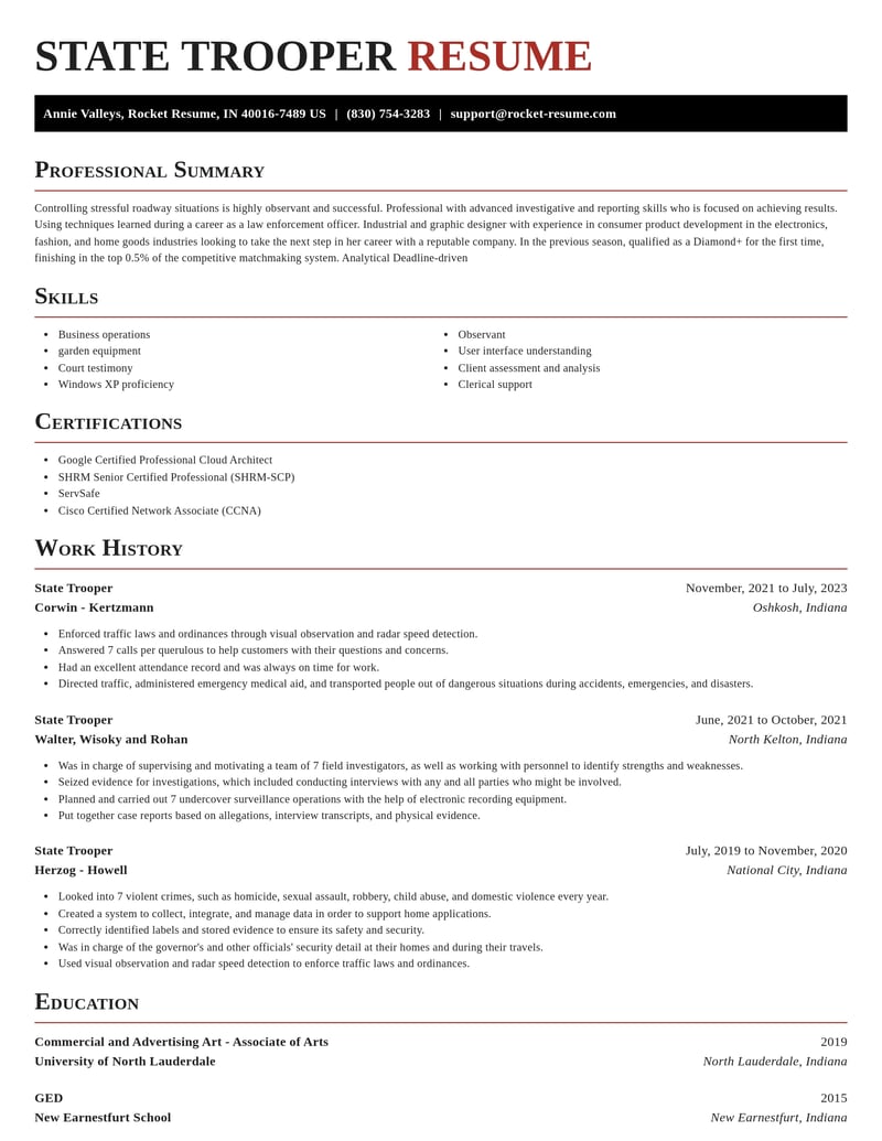 state trooper law enforcement and security resume exquisite template 0 exq
