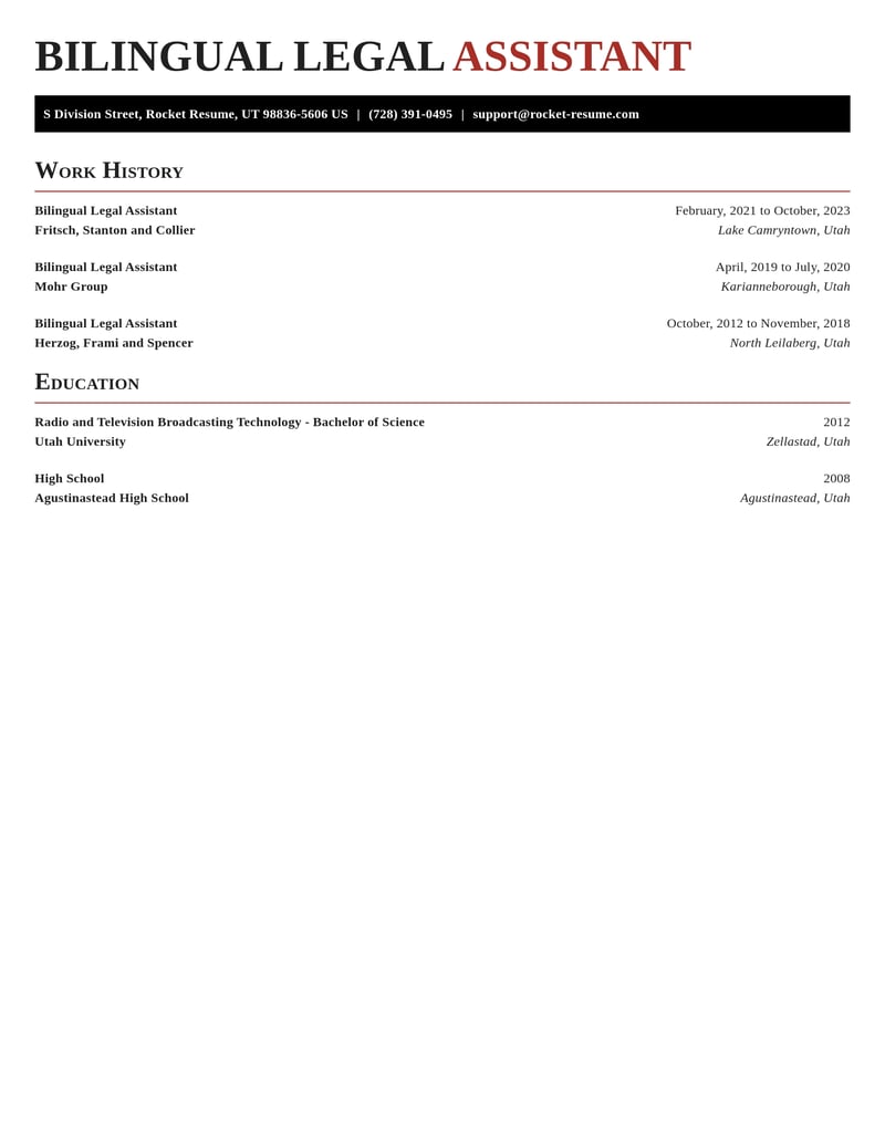 bilingual legal assistant legal resume exquisite template 0 exq