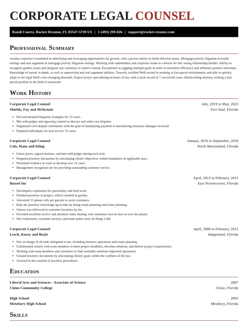 corporate legal counsel legal resume exquisite template 2 exq