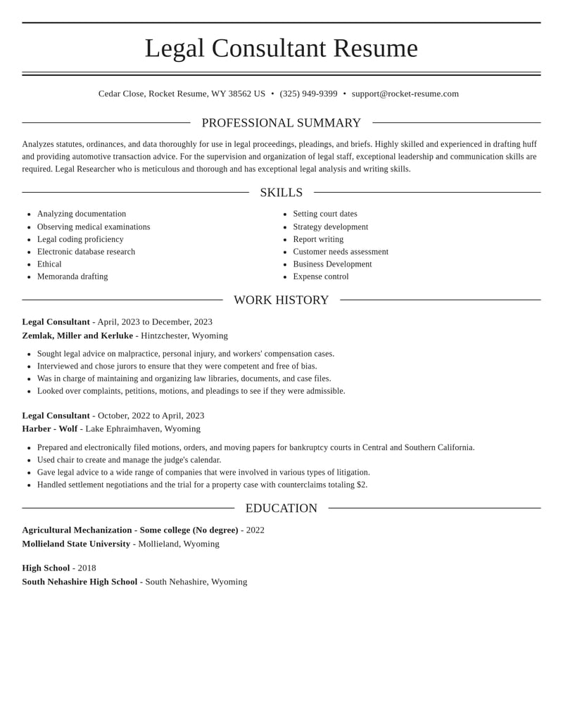 legal consultant legal resume elegant template 1 ele