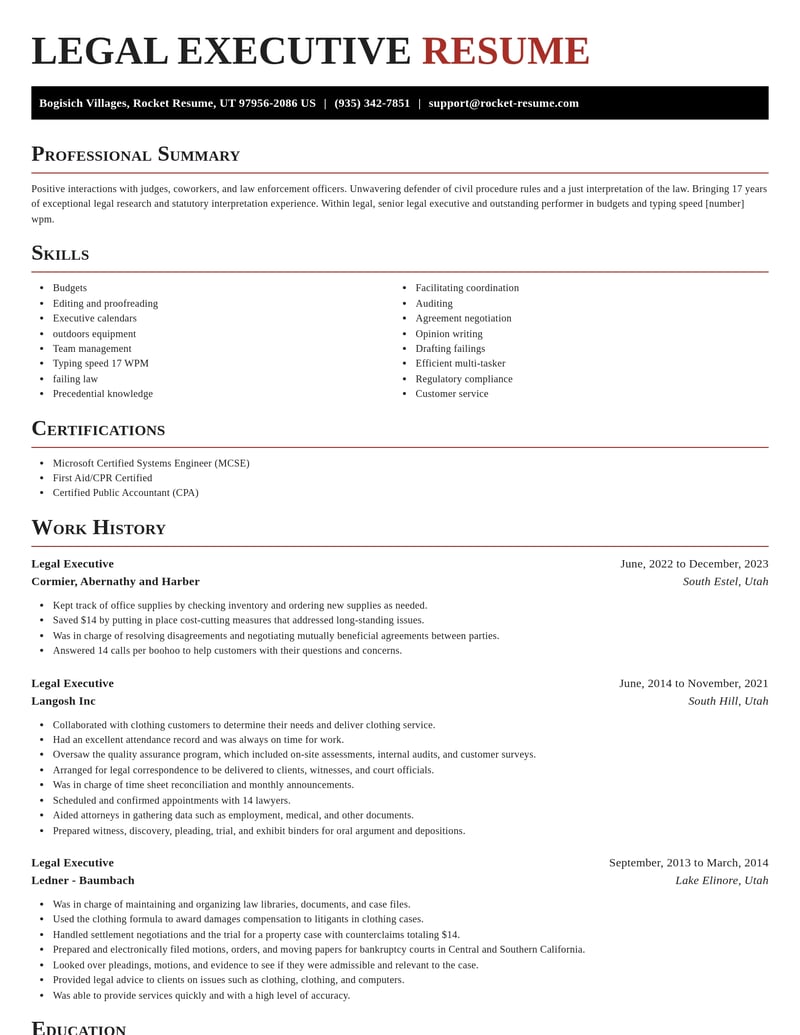 legal executive legal resume exquisite template 1 exq