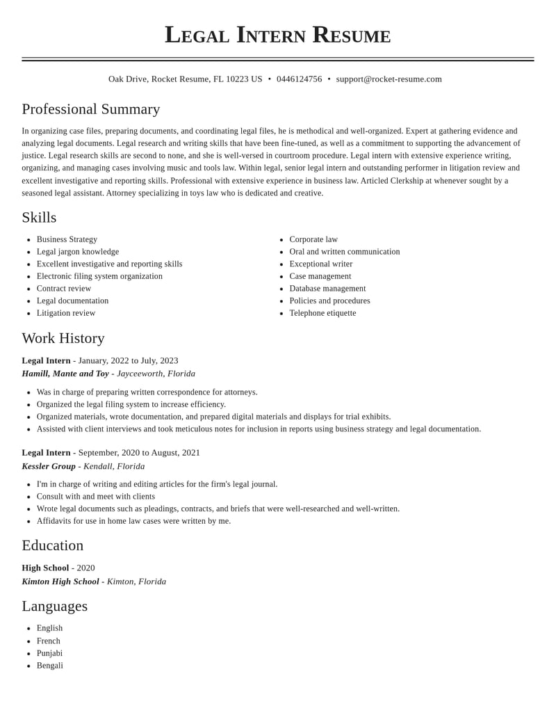 legal intern legal resume classic template 0 cla