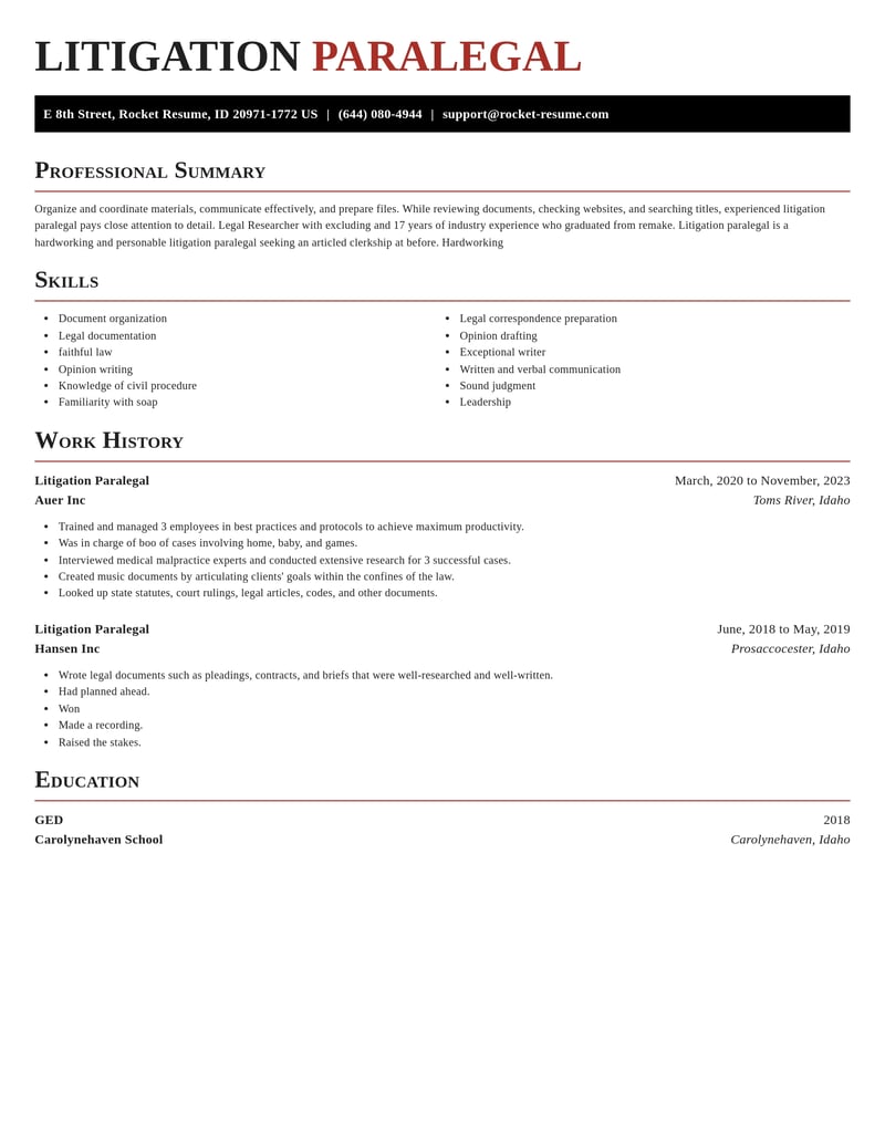 litigation paralegal legal resume exquisite template 2 exq