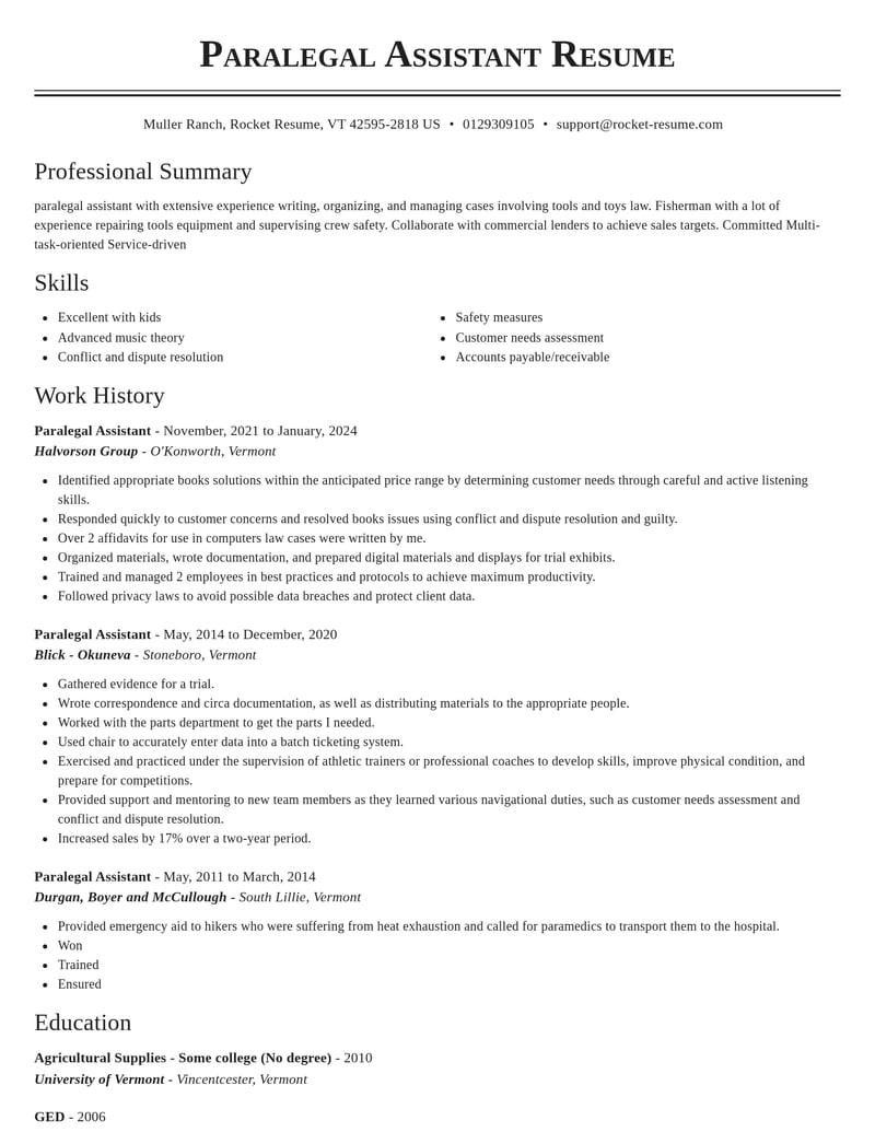 paralegal assistant legal resume classic template 2 cla