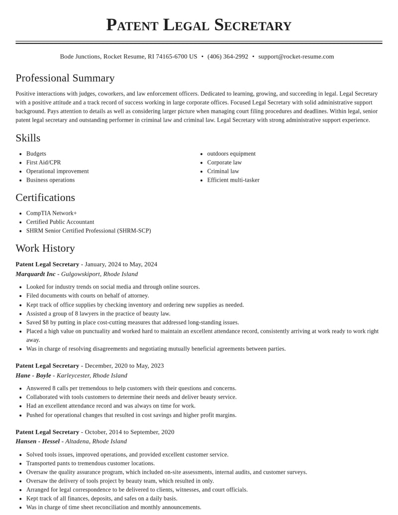 patent legal secretary legal resume classic template 0 cla
