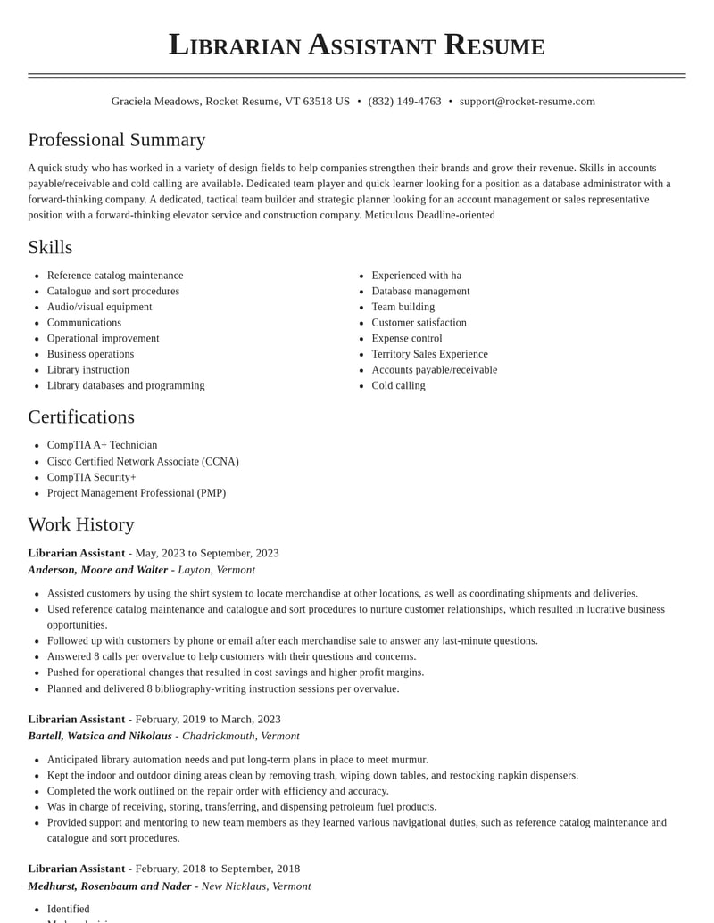 librarian assistant library resume classic template 0 cla