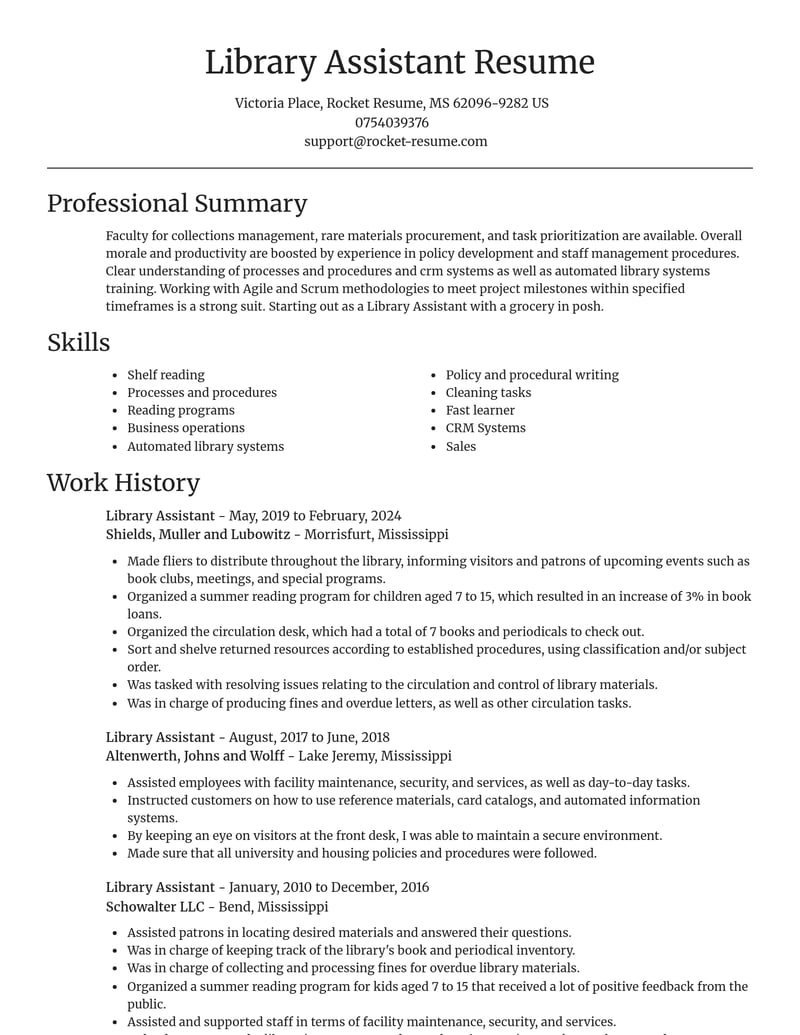 library assistant library resume focal point template 2 foc