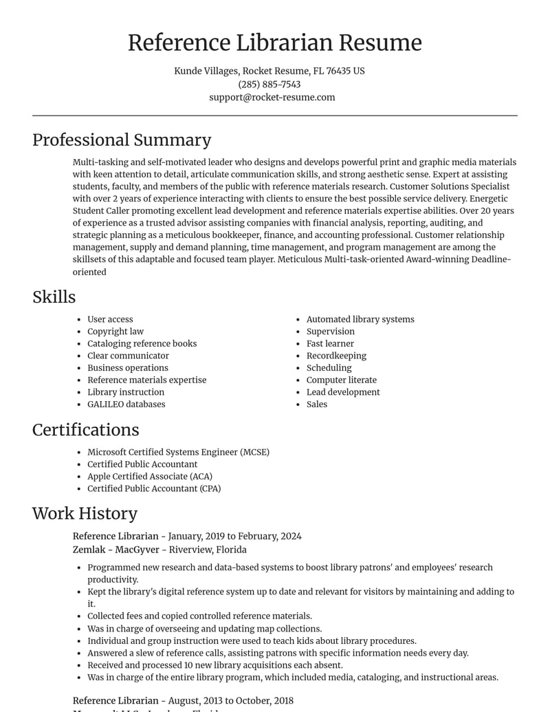 reference librarian library resume focal point template 0 foc