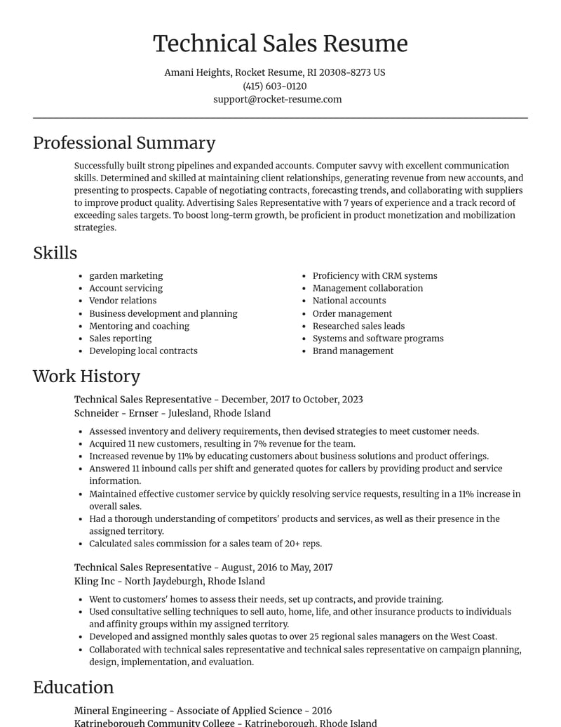technical sales representative library resume focal point template 1 foc