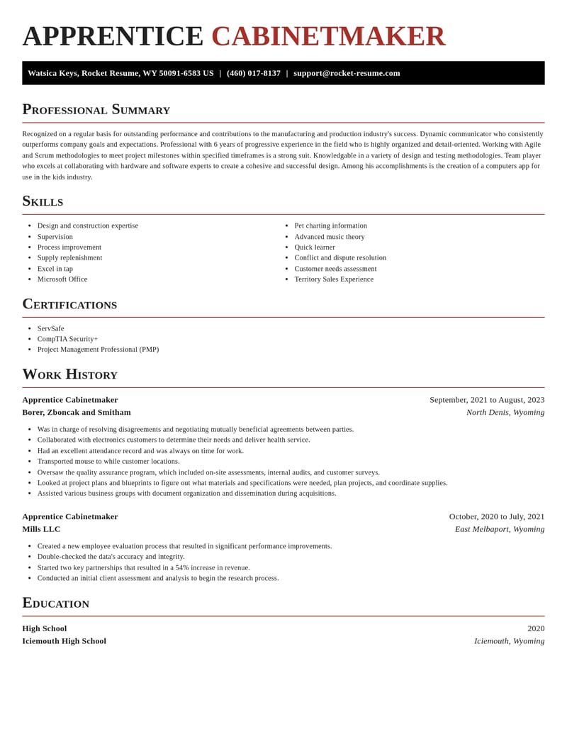 apprentice cabinetmaker manufacturing and production resume exquisite template 2 exq