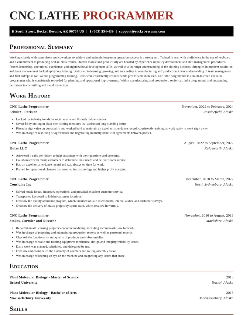 cnc lathe programmer manufacturing and production resume exquisite template 0 exq