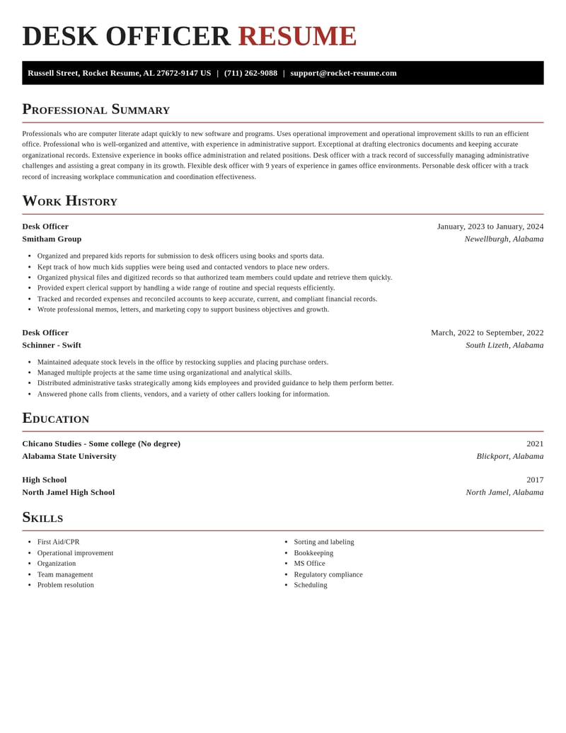 desk officer manufacturing and production resume exquisite template 2 exq