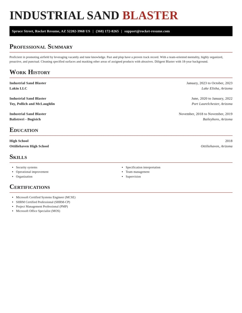 industrial sand blaster manufacturing and production resume exquisite template 1 exq