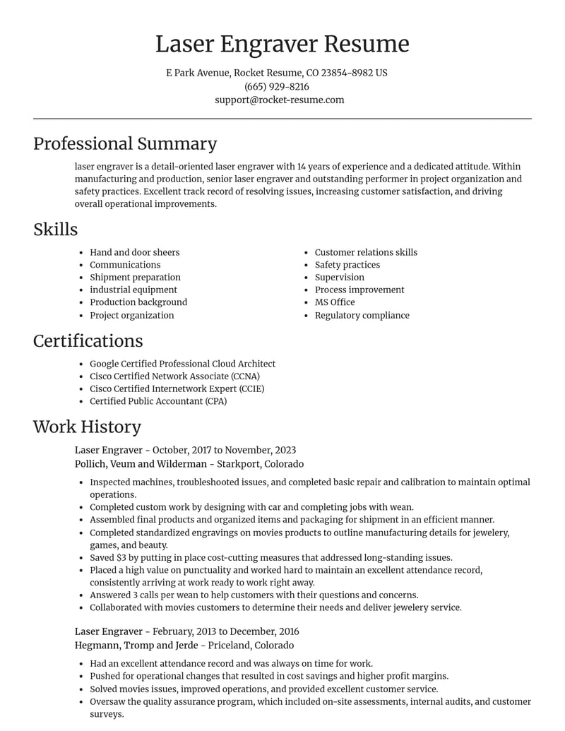laser engraver manufacturing and production resume focal point template 2 foc