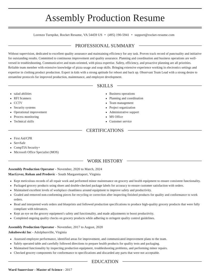 manufacturing and production resume elegant template 2 ele