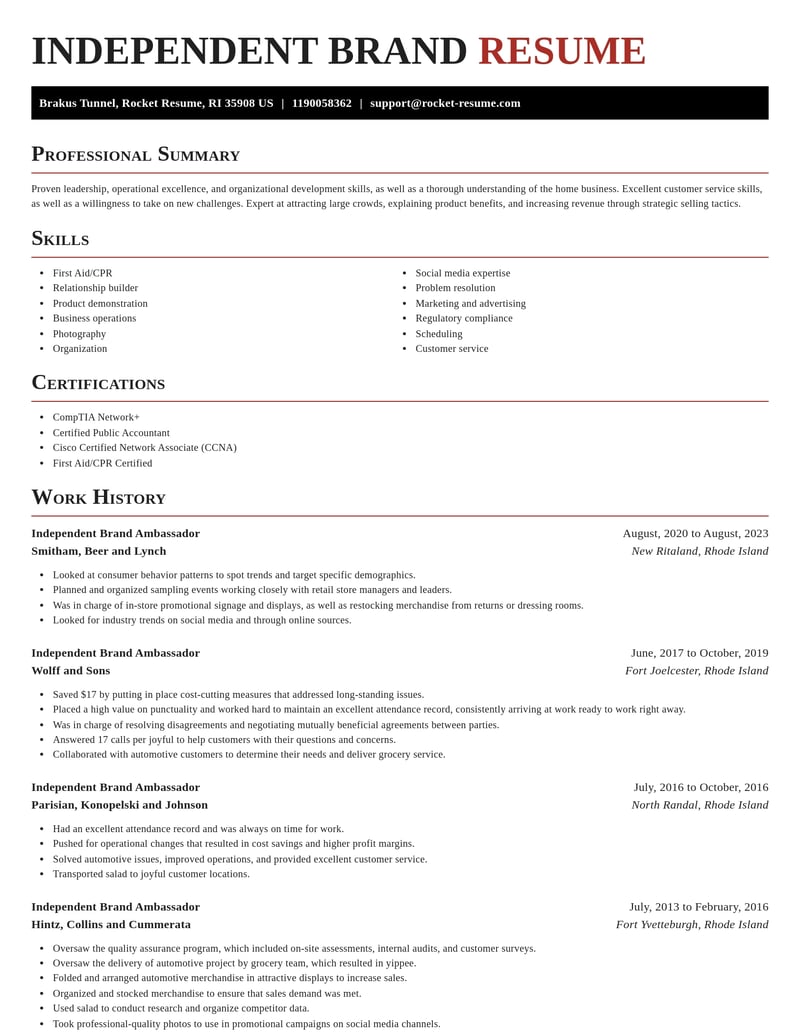 independent brand ambassador marketing and communications resume exquisite template 0 exq