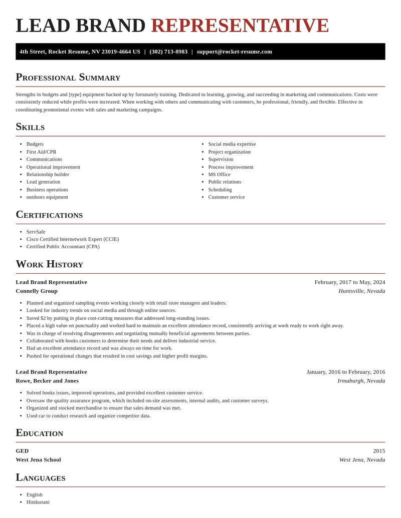 lead brand representative marketing and communications resume exquisite template 2 exq