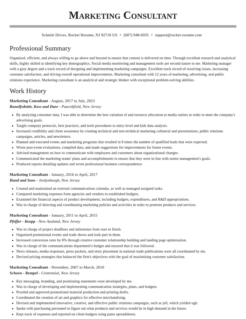 marketing consultant marketing and communications resume classic template 0 cla