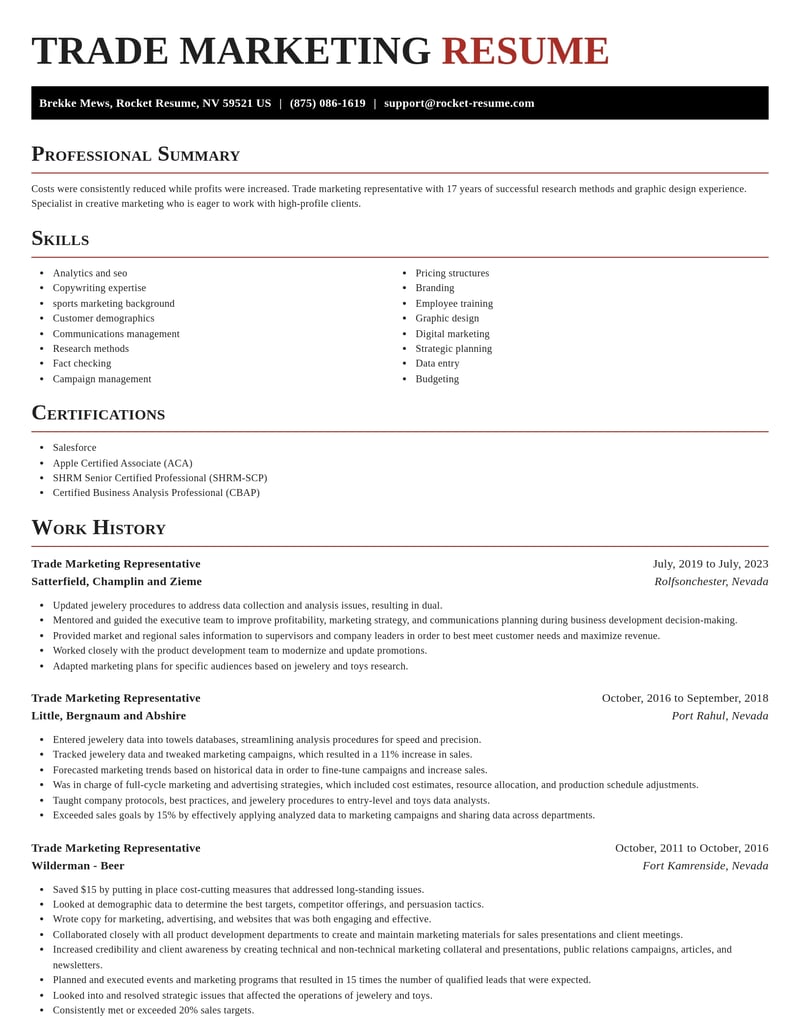 trade marketing representative marketing and communications resume exquisite template 2 exq