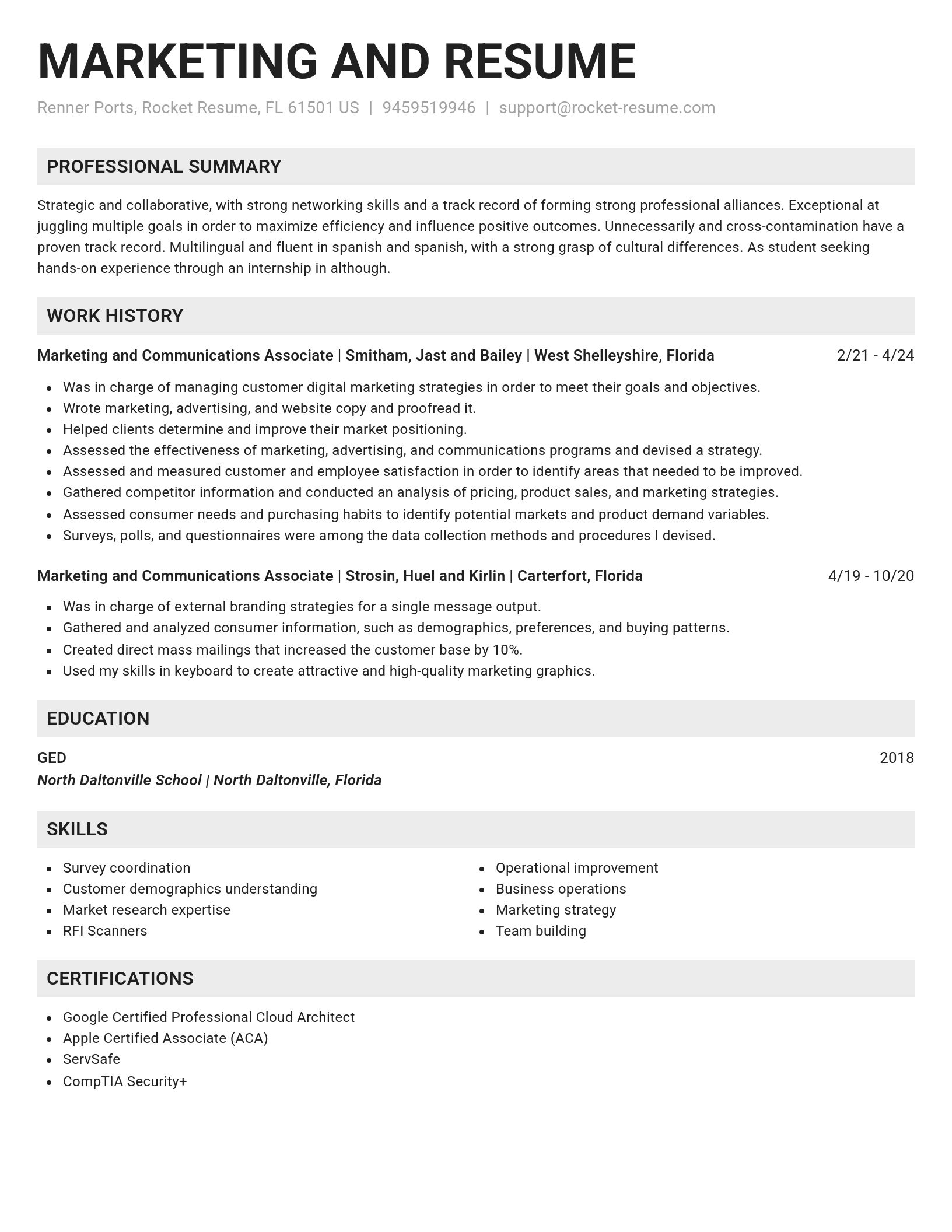 Genius resume template