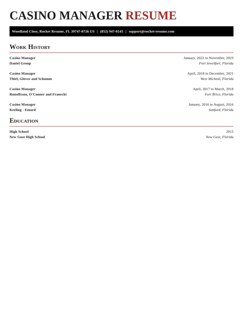 casino manager media and journalism resume exquisite template 1 exq