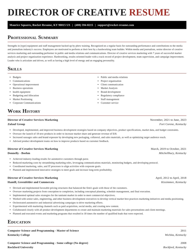 director of creative services marketing media and journalism resume exquisite template 2 exq