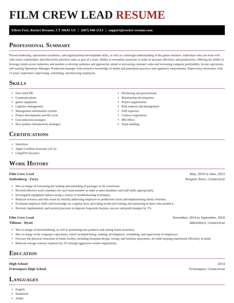 film crew lead media and journalism resume exquisite template 0 exq