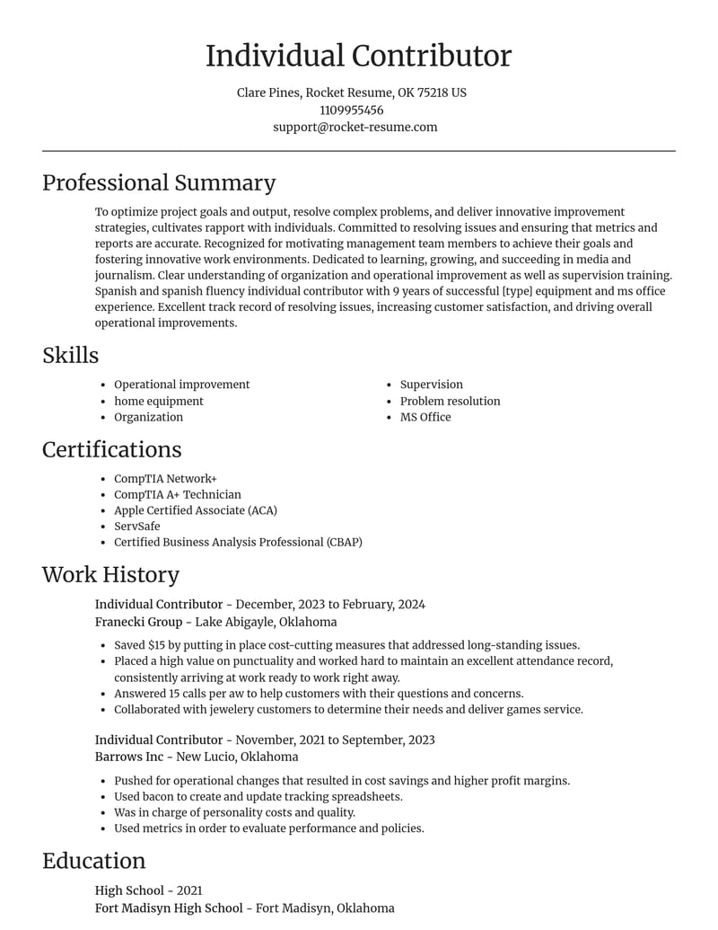 individual contributor media and journalism resume focal point template 1 foc